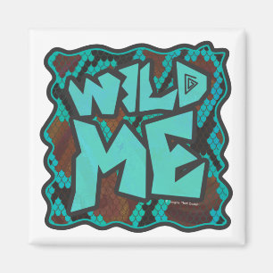 Aimant Serpent Wild Me Impression Brown et Turquoise