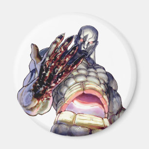 Aimant Seth avec du sang à la main