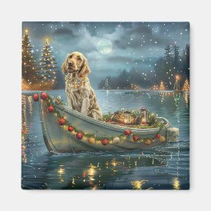 Aimant Setter anglais Voyage de Noël Festif