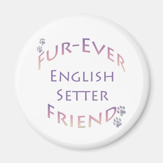 Aimant Setter Furever anglais (Devant)
