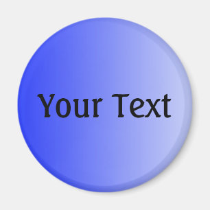 Aimant SEULEMENT Couleur dégradés bleu royal + votre text