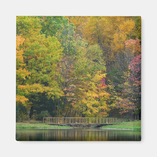 Aimant Seven Springs Fall Bridge II Autumn Paysage (Devant)