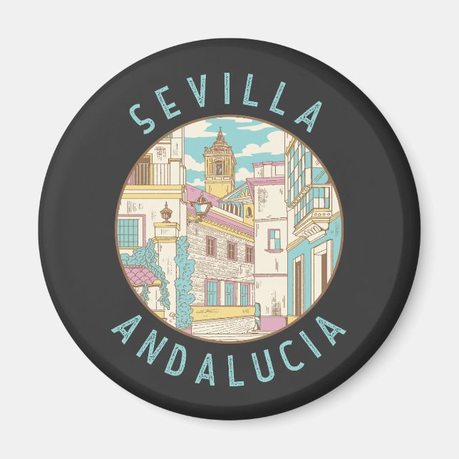 Aimant Sevilla Espagne Cercle en détresse (Devant)