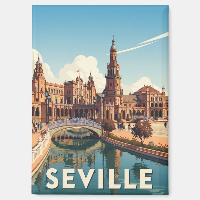 Aimant Séville Espagne Plaza de Espana (Recto)