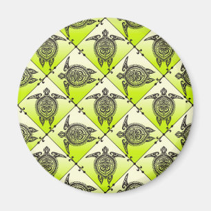 Aimant Shamanic Tortues de mer Motif - vert