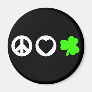 Aimant Shamrock d'amour pour la paix