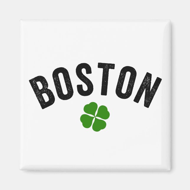 Aimant Shamrock irlandais de Boston (Devant)