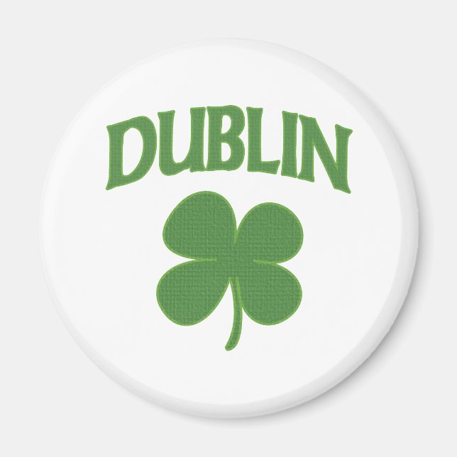 Aimant Shamrock irlandais de Dublin (Devant)