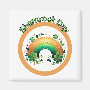 Aimant Shamrock Lucky Rainbow St. Patrick's Day
