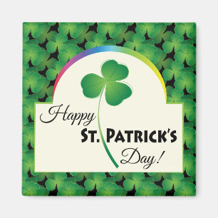 Aimant Shamrock Rainbow Bonne St. Patrick's Day