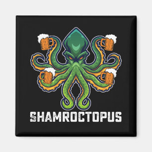 Aimant Shamroctopus Octopus Lover St Patrick's Day