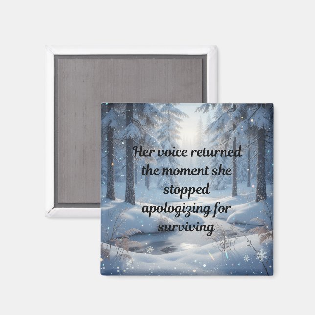 Aimant She Stopped Apologizing - Affirmation Quotes (Recto/Verso)