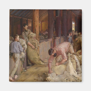 Aimant Shear the Rams (Australian Art) (Tom Roberts)