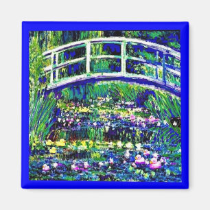 Aimant Sheba's Japanese Bridge, Cat, Art Parody,