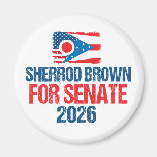 Aimant Sherrod Brown pour le Sénat Élection 2026 Drapeau