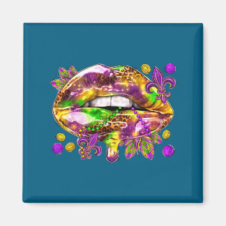 Aimant Shirt Lips Mardi Gras Carnival Fat