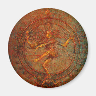 Aimant Shiva Sur Le Revêtement Arrière - plan En Perte