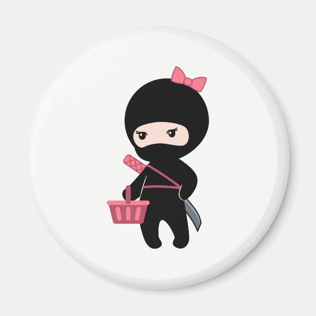 Aimant Shopping Ninja Girl (Devant)