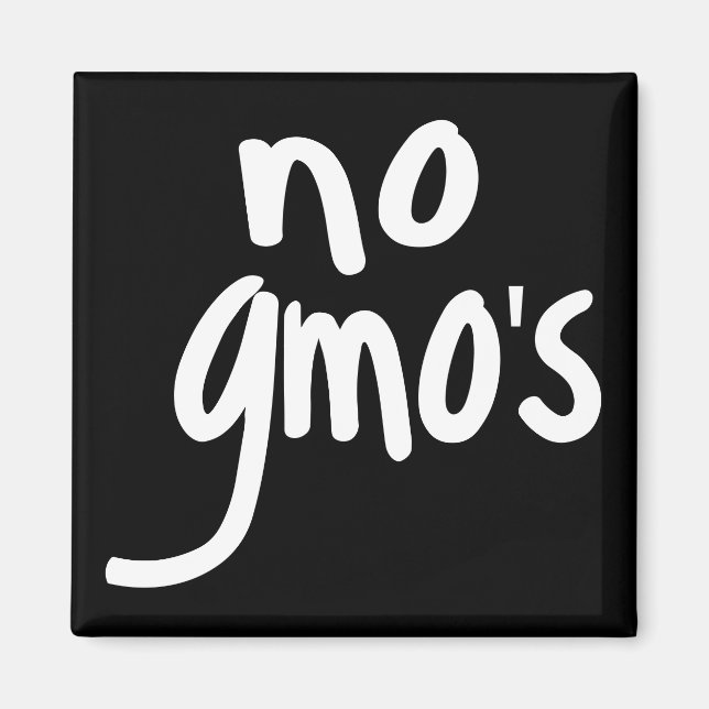 Aimant Shout No OGM protège notre alimentation sur le noi (Devant)