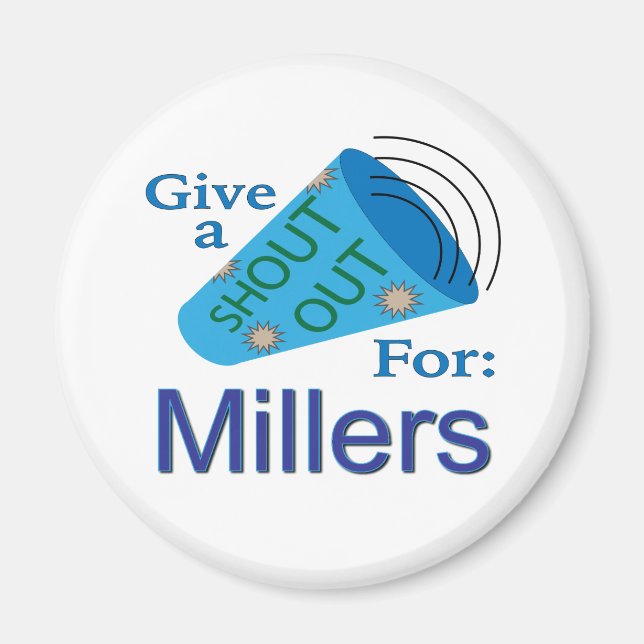 Aimant Shout Out pour Millers (Devant)