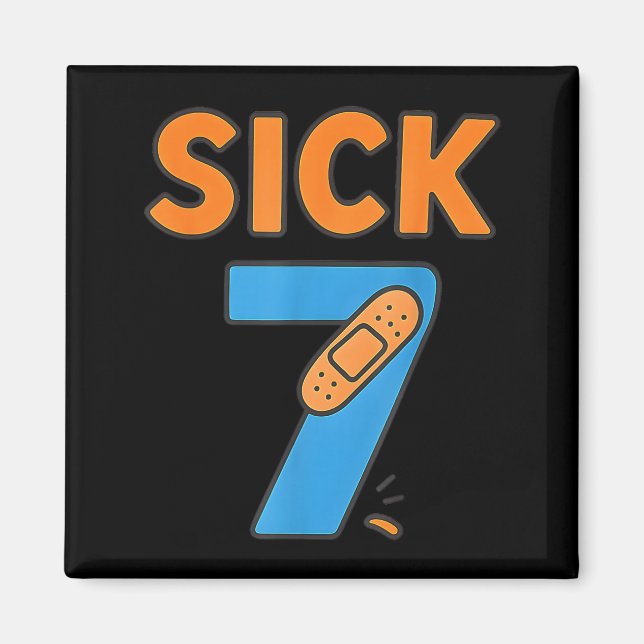 Aimant Sick Seven Meme Tee Six Seven Fun Wordplay  (Devant)