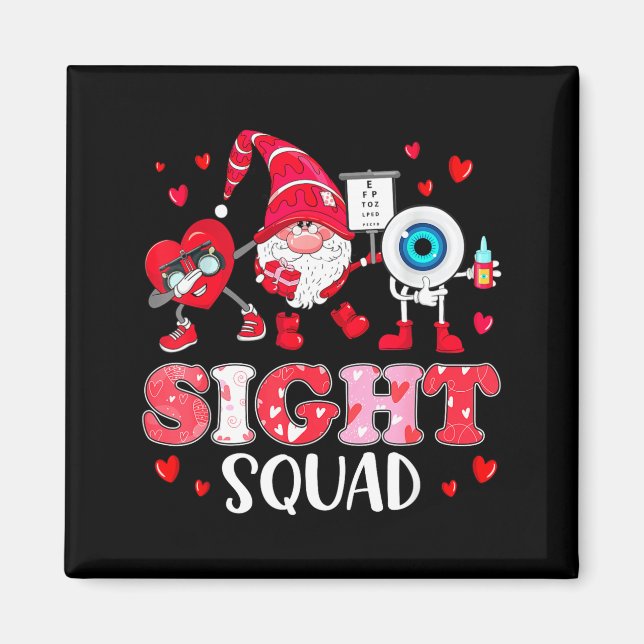 Aimant Sight Squad Optician Optometrist Dabbing Heart Val (Devant)