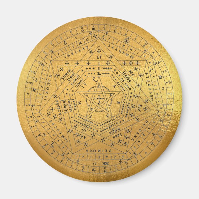Aimant Sigillum Dei Sceau de Dieu Angelic John Dee Diagra (Devant)