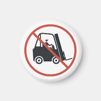 Aimant Signal d'avertissement avec chariot élévateur.