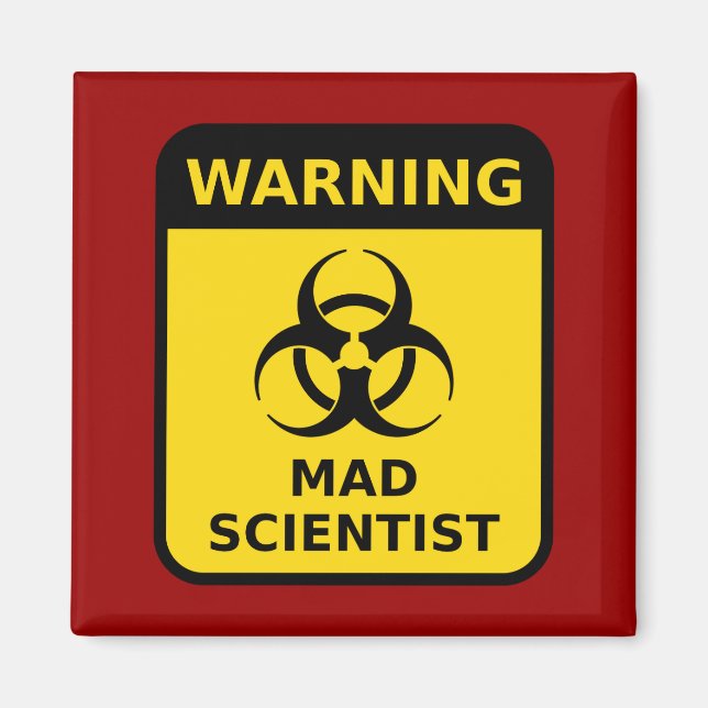 Aimant Signal d'avertissement du scientifique (Devant)