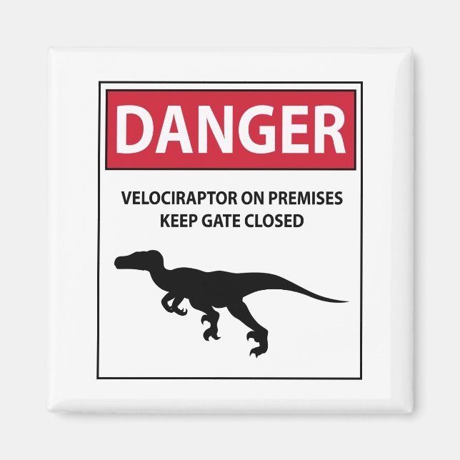 Aimant Signal de danger (Raptors) (Devant)