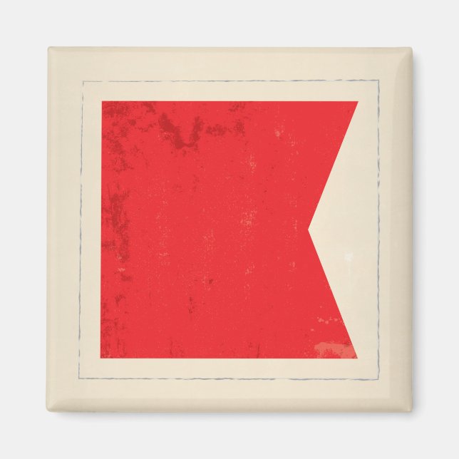 Aimant Signal lettre nautique "B" (Devant)