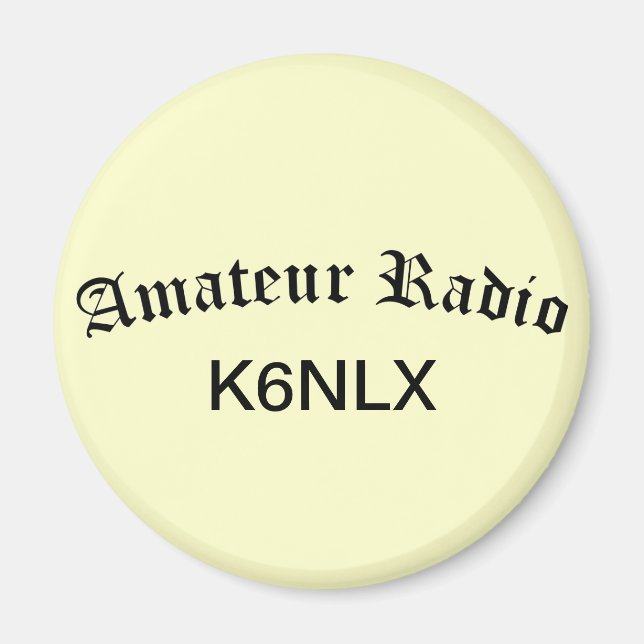 Aimant Signal radio et d'appel amateur (Devant)