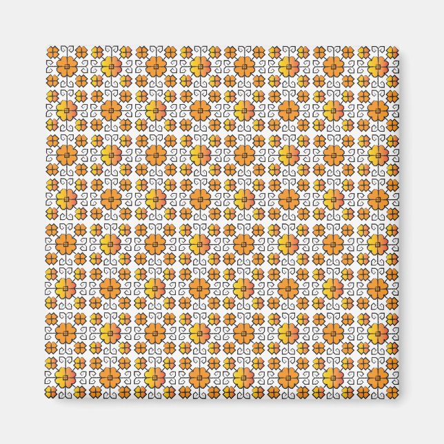 Aimant Signal traditionnel letton SUN motif géométrique V (Devant)