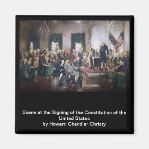 Aimant Signature de la constitution des USA par Christy