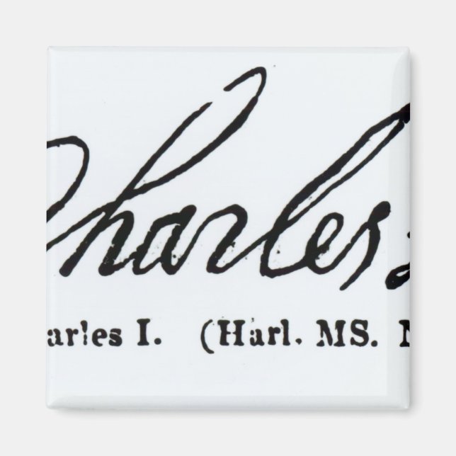 Aimant Signature du roi Charles Ier (Devant)