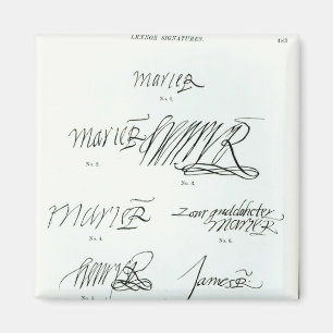 Aimant Signatures de Marie Reine des Écossais