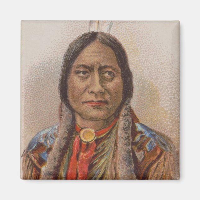 Aimant Signaux de fumée : Lakota Indian Chief Sitting Bul (Devant)