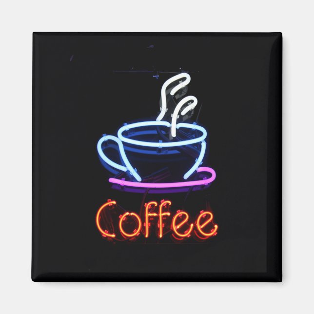 Aimant Signe au néon de café (Devant)