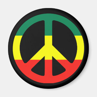 Aimant signe de paix rasta
