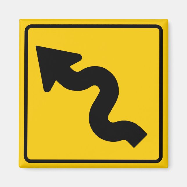 AIMANT SIGNE DE ROUTE VERS L'AVANT SUR LA ROUTE (Devant)