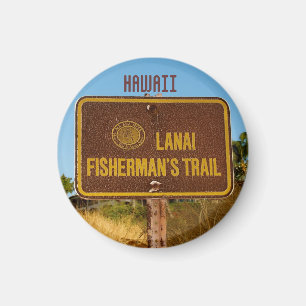 Aimant Signe de traînée de plage de Lanai Hawaï