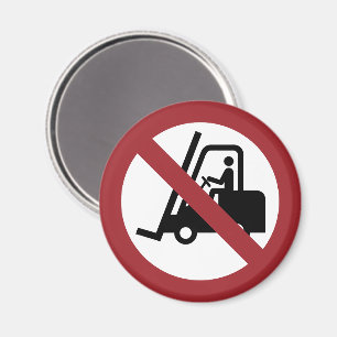 Aimant Signe Pas De Levage De Fourche
