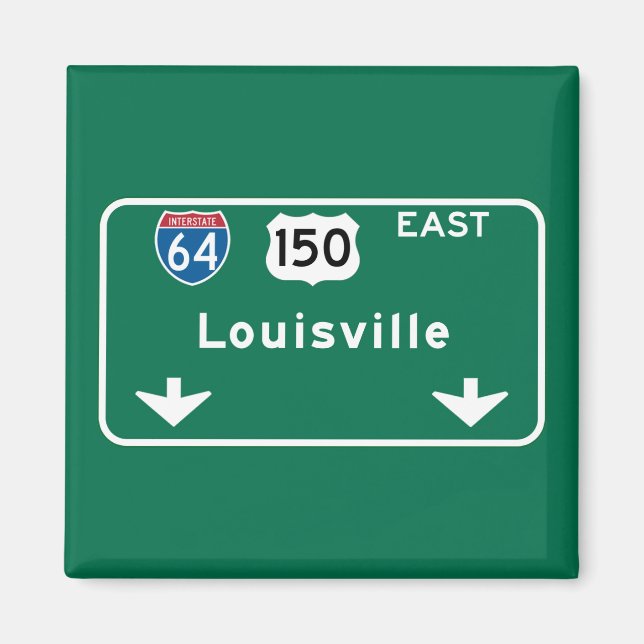Aimant SIGNE ROUTIÈRE DE Louisville, KY (Devant)