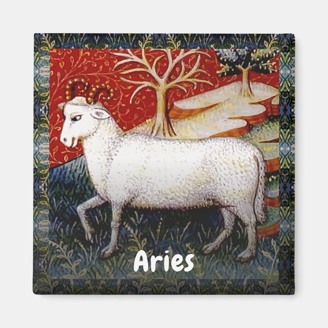 Aimant Signe Zodiac Bélier le bélier fête d'anniversaire (Devant)