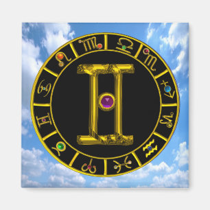 AIMANT SIGNES D'ANNIVERSAIRE DE GEMINI / ZODIAC