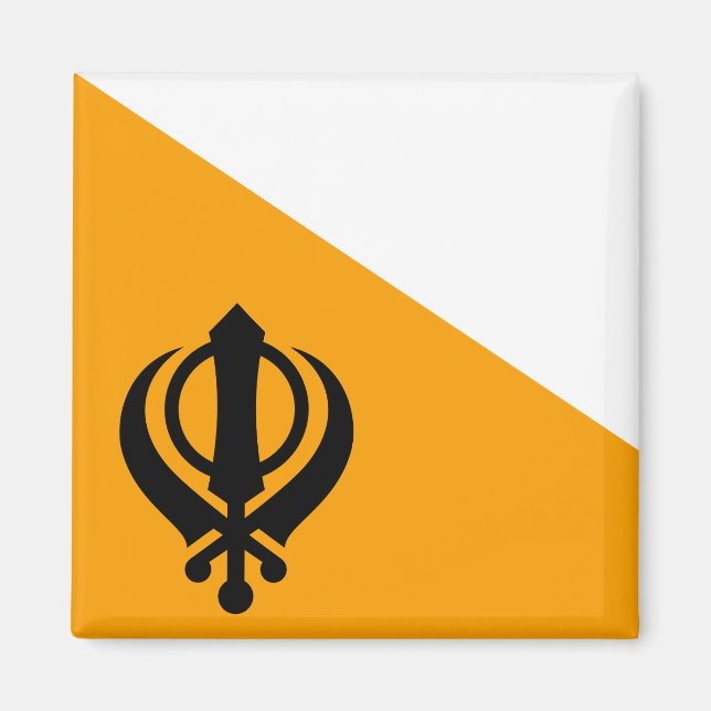 Aimant Sikhisme sikh du Pendjab Nishan Sahib (Devant)