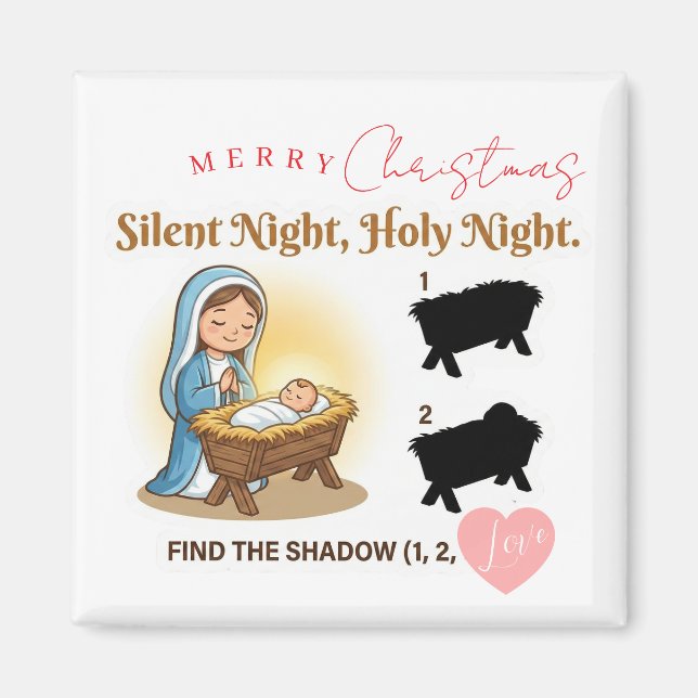 Aimant Silent Night Nativity Scene Find The Shadow Game (Devant)