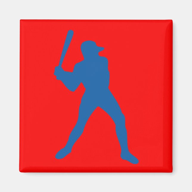 Aimant silhouette de baseball (Devant)