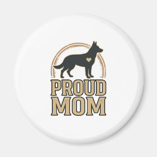 Aimant Silhouette de chien de mère fière Design vectoriel