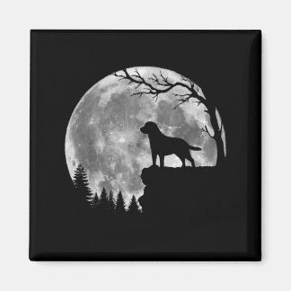 Aimant Silhouette de chien Labrador Retriever Lune Hallow